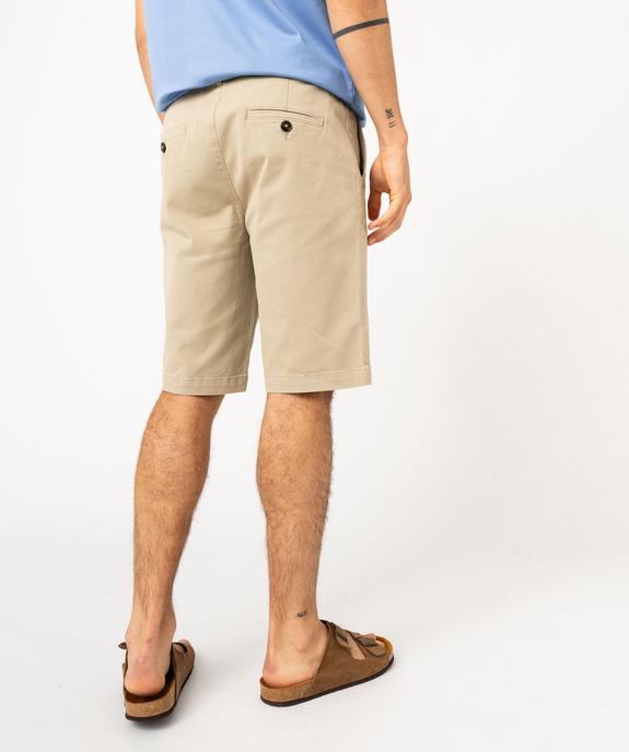 Bermuda coupe chino en toile stretch homme vue3 - GEMO 4G HOMME - GEMO