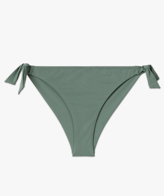 Bas de maillot de bain femme uni forme tanga vue4 - GEMO (PLAGE) - GEMO