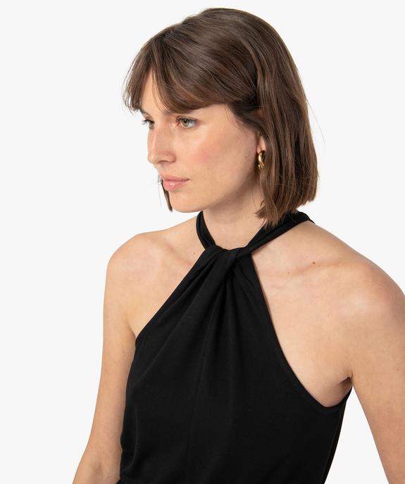 Débardeur femme avec encolure américaine noué devant vue2 - GEMO(FEMME PAP) - GEMO