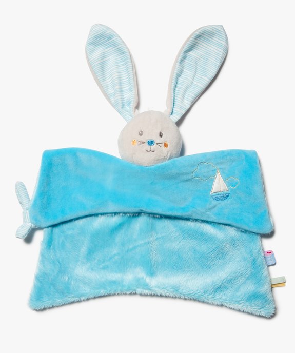 Doudou plat bébé avec tête de lapin avec accroche tétine – Sucre d’Orge vue1 - SUCRE D'ORGE - GEMO