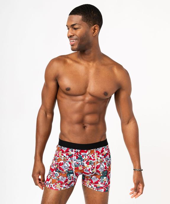 Boxer de Noël en microfibre imprimée homme vue3 - GEMO(HOMWR HOM) - GEMO
