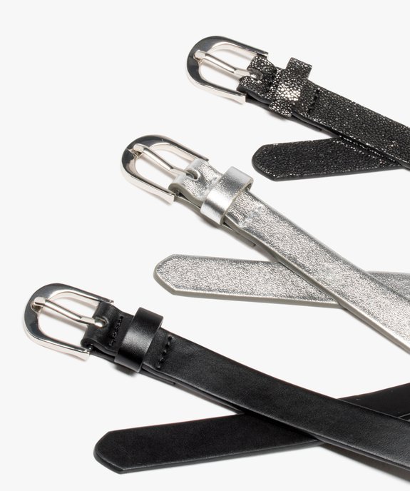 Ceintures fines à boucle fille (lot de 3) vue4 - GEMO (JUNIOR) - GEMO