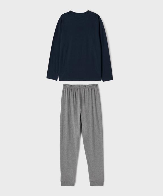 Pyjama en coton bicolore avec motif manette de jeu garçon vue3 - GEMO 4G GARCON - GEMO