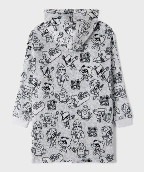 Robe de chambre imprimée à capuche garçon - Brawl Stars vue3 - BRAWL STARS - GEMO
