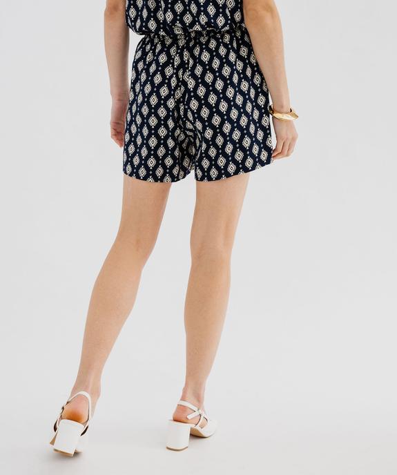 Short ample imprimé en viscose fluide femme vue3 - GEMO 4G FEMME - GEMO