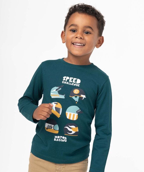 Tee-shirt garçon à manches longues avec motif XXL sur l’avant vue1 - GEMO (ENFANT) - GEMO