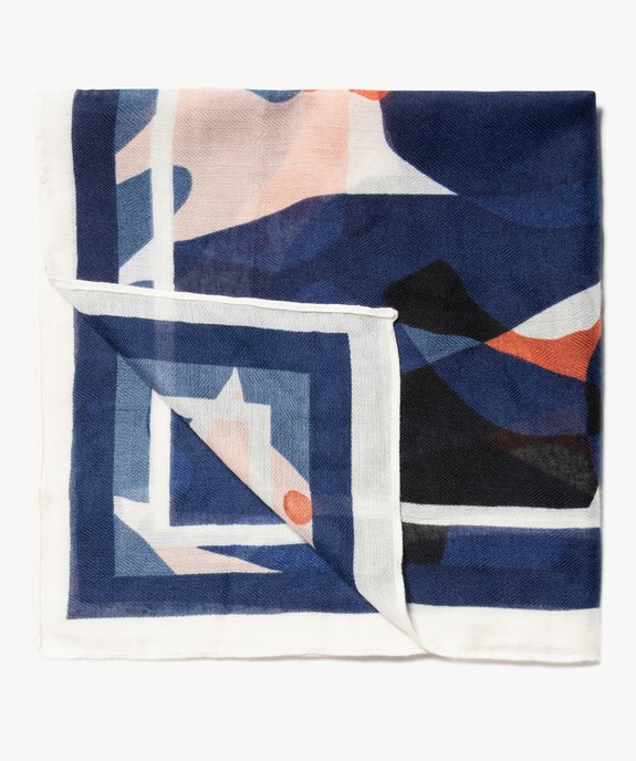 Foulard fille carré petit format à motifs vue2 - GEMO 4G FEMME - GEMO