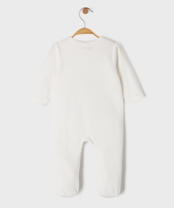 Pyjama velours motif panda ouverture devant  bébé vue10 - GEMO 4G BEBE - GEMO