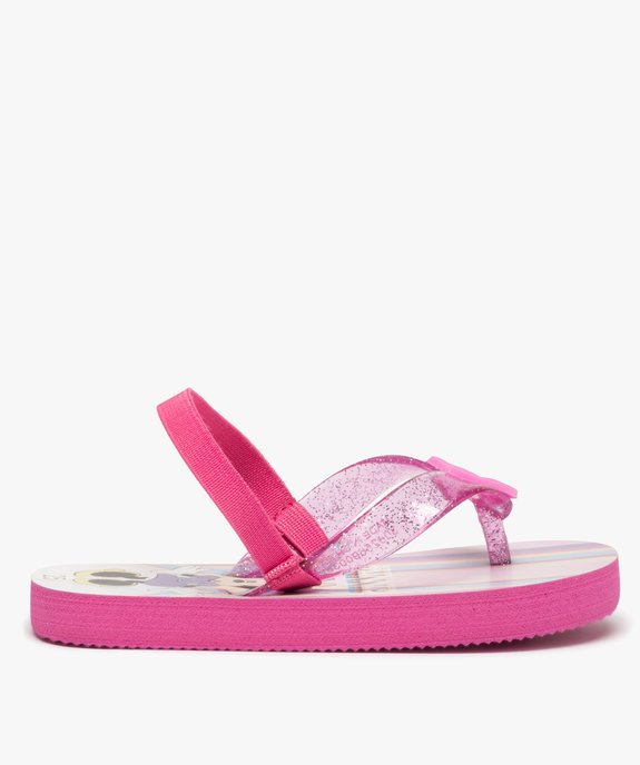 Tongs fille à brides pailletées et nœud décoratif - Minnie vue2 - MINNIE - GEMO