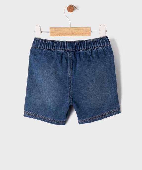 Short en jean avec taille ajustable bébé garçon vue3 - GEMO 4G BEBE - GEMO