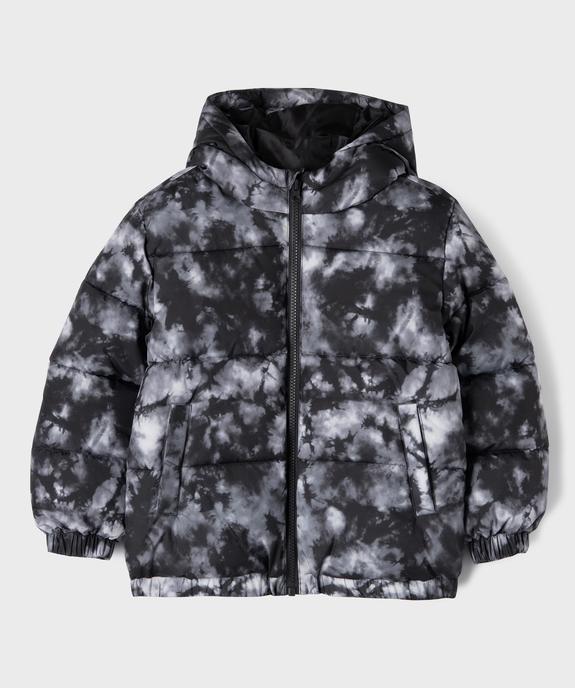 Doudoune à capuche en matière déperlante tie-and-dye garçon vue1 - GEMO 4G GARCON - GEMO