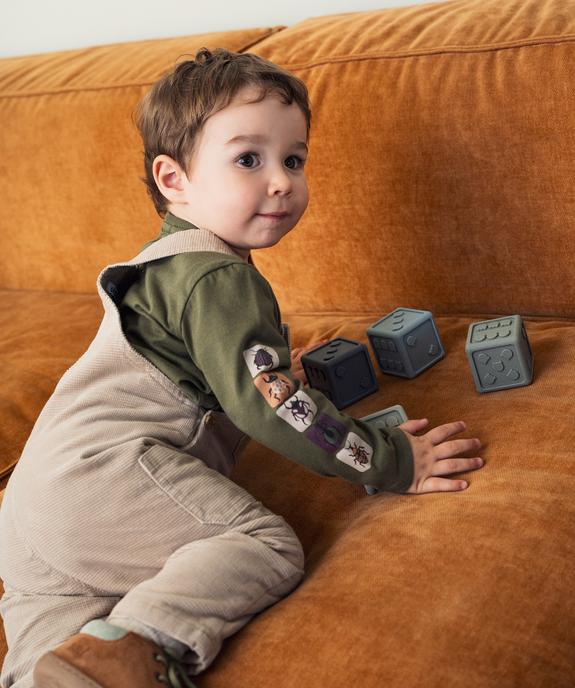 Ensemble 2 pièces salopette et tee-shirt manches longues bébé garçon vue7 - GEMO(BEBE DEBT) - GEMO