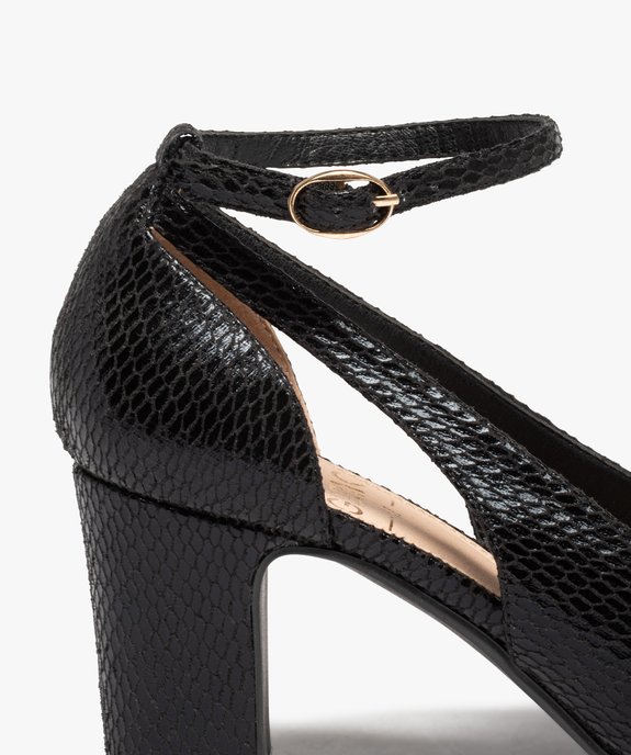 Escarpins femme unis imitation serpent vue6 - GEMO(URBAIN) - GEMO
