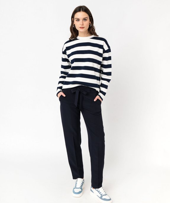 Pantalon de costume en toile fluide femme vue5 - GEMO(FEMME PAP) - GEMO