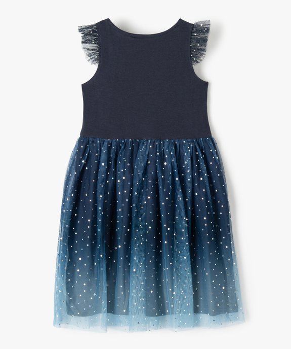 Robe fille en tulle et coton - La Reine des Neiges vue4 - REINE DES NEIGE - GEMO