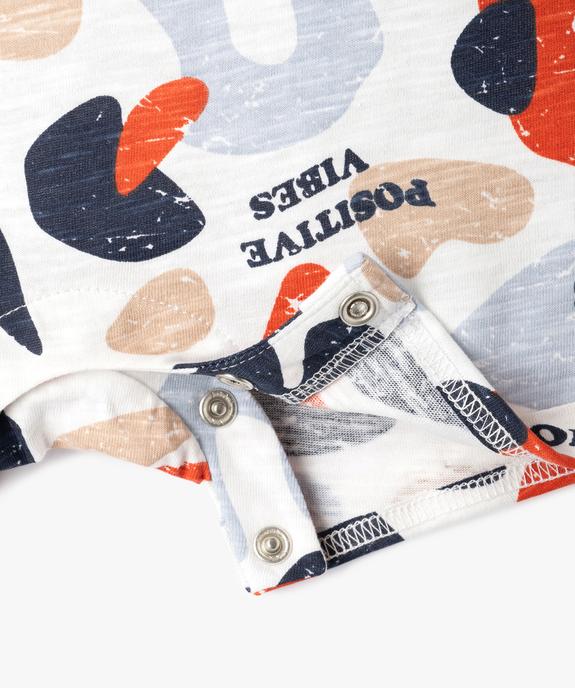 Combishort avec inscription bébé garçon vue3 - GEMO(BEBE DEBT) - GEMO