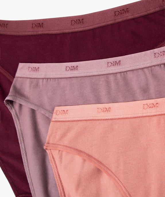 Slips en coton stretch femme (lot de 3) - Les Pockets Eco Dim vue2 - DIM - GEMO