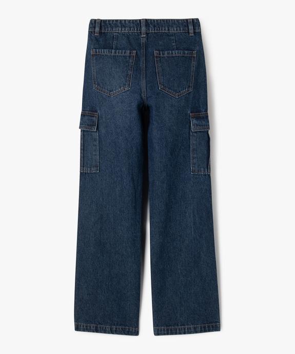 Jean cargo coupe Straight fille vue3 - GEMO 4G FILLE - GEMO