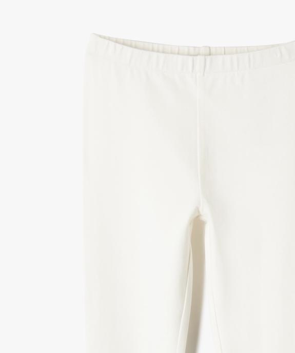 Legging long uni résistant en coton stretch fille vue3 - GEMO (ENFANT) - GEMO