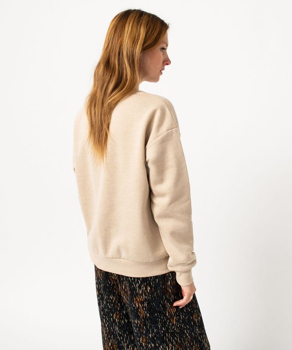 Sweat ample intérieur molletonné femme vue3 - GEMO(FEMME PAP) - GEMO