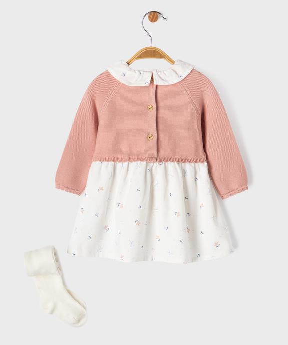 Ensemble 2 pièces robe + collants bébé fille - LuluCastagnette vue5 - LULU CASTAGNETTE GEMO FOR GOOD - GEMO