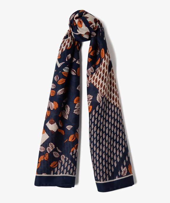 Foulard a motif feuillage femme