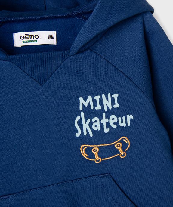 Sweat à capuche facile à mettre bébé garçon vue4 - GEMO 4G BEBE - GEMO