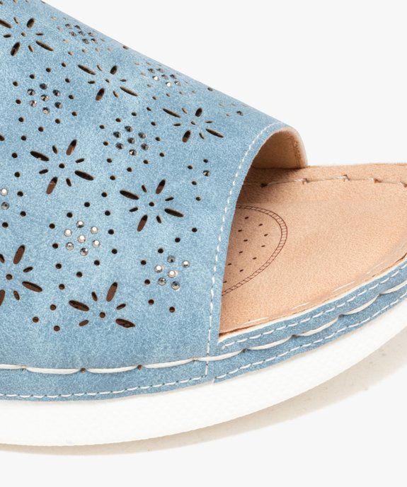 Mules femme confort à semelle compensée et bandeau large  vue6 - GEMO (CONFORT) - GEMO