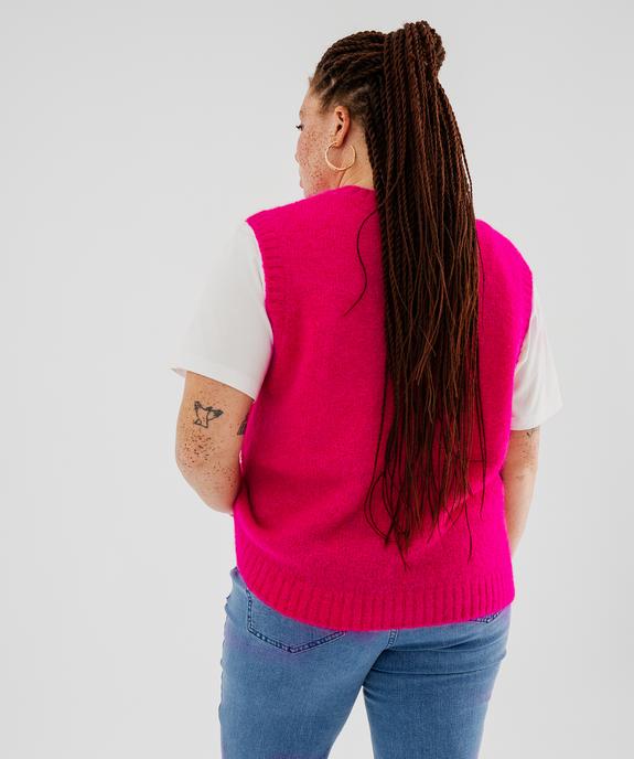Pull sans manches femme grande taille vue3 - GEMO (G TAILLE) - GEMO