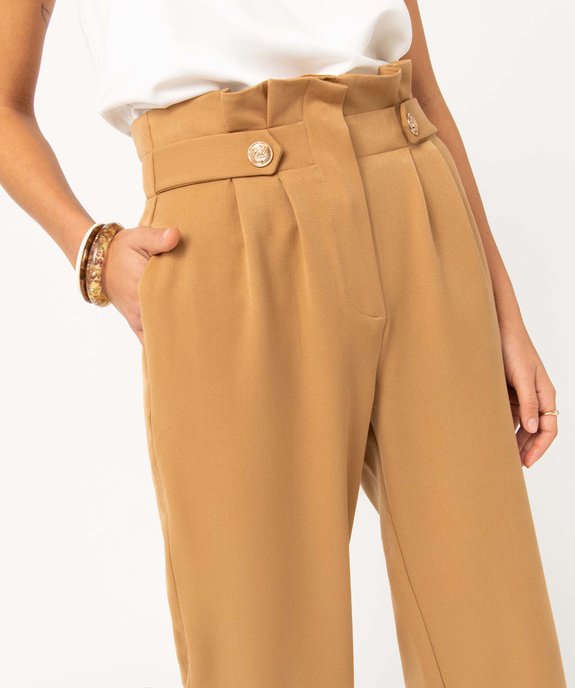 Pantacourt femme taille haute coupe ample vue2 - GEMO(FEMME PAP) - GEMO