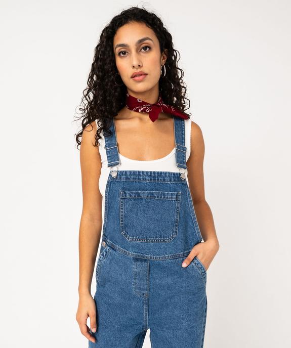Salopette en jean coupe mom femme vue5 - GEMO 4G FEMME - GEMO