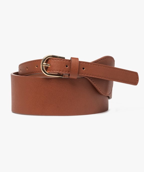 Ceinture femme large avec boucle dorée vue1 - GEMO (ACCESS) - GEMO