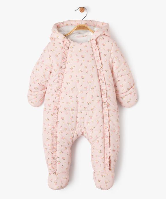 Combinaison pilote bébé fille avec double zip vue1 - GEMO(BB COUCHE) - GEMO