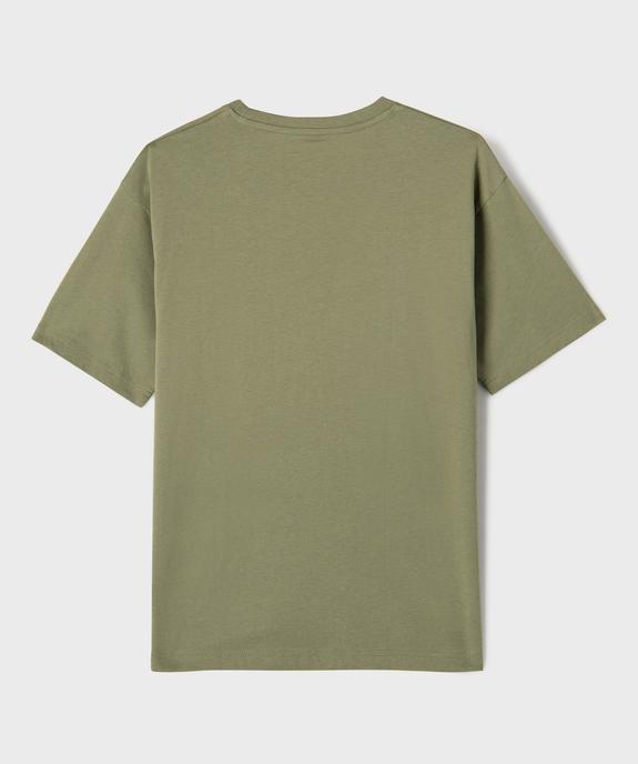 Tee-shirt manches courtes oversize avec inscription poitrine garçon vue4 - GEMO 4G GARCON - GEMO