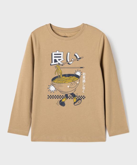 Tee-shirt manches longues avec motif sur l’avant garçon vue1 - GEMO 4G GARCON - GEMO
