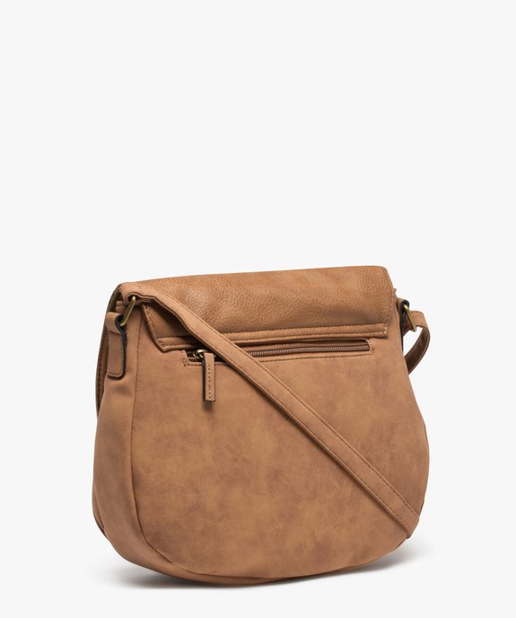 Sac à bandoulière avec rabat multi-matières femme vue2 - GEMO (ACCESS) - GEMO