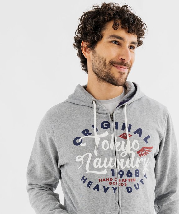 Sweat à capuche avec inscriptions homme - Tokyo Laundry vue1 - TOKYO LAUNDRY - GEMO