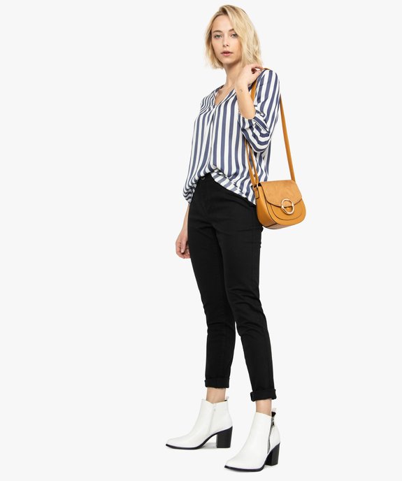 Blouse femme à rayures avec col V vue5 - GEMO(FEMME PAP) - GEMO