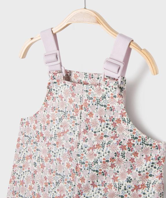 Salopette de pluie imperméable à bretelles élastiques bébé fille vue2 - GEMO(BEBE DEBT) - GEMO