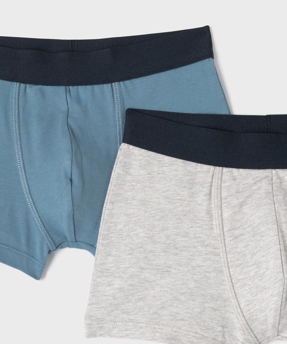 Boxer coton stretch imprimé garçon (lot de 2) vue2 - GEMO 4G GARCON - GEMO