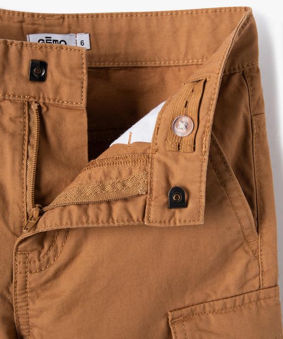 Bermuda en toile coupe cargo garçon vue2 - GEMO 4G GARCON - GEMO