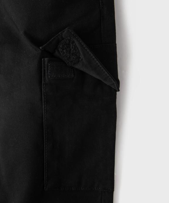 Pantalon cargo Regular en coton stretch à taille élastiquée garçon vue3 - GEMO (JUNIOR) - GEMO