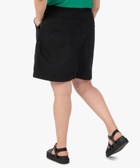 Jupe femme grande taille en toile coupe droite vue3 - GEMO (G TAILLE) - GEMO