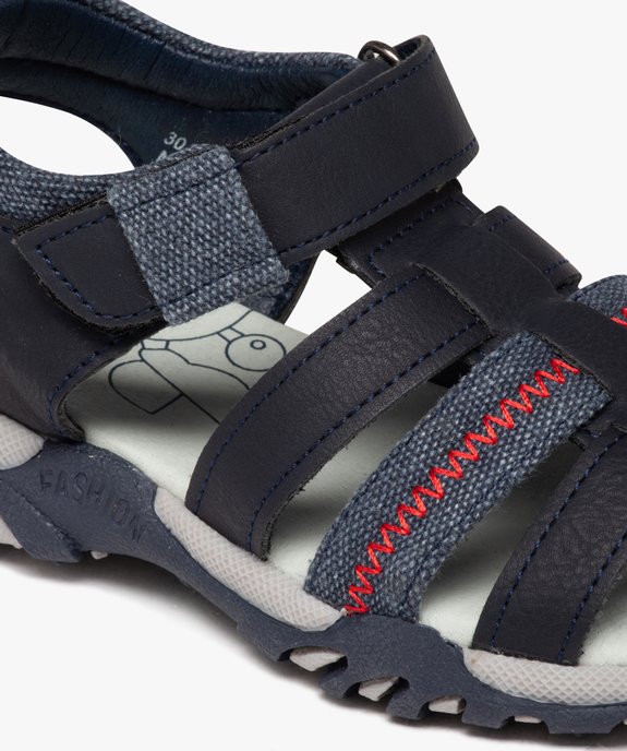 Sandales garçon à brides style denim et à scratch vue7 - BUGGY - GEMO