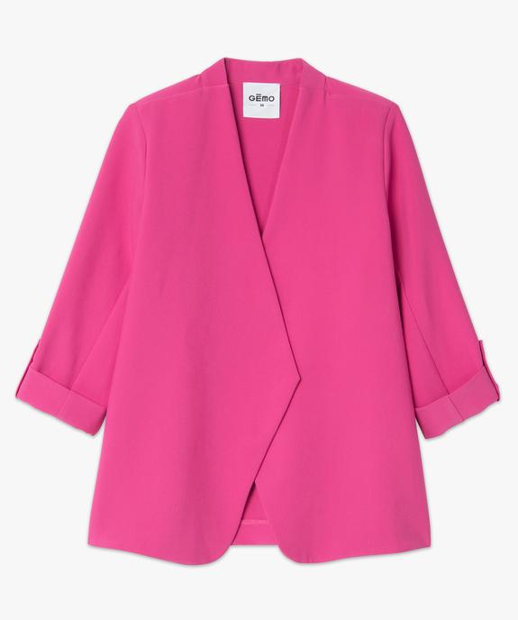 Veste femme avec manches retroussées vue4 - GEMO(FEMME PAP) - GEMO