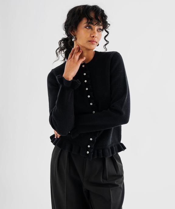 Gilet avec finitions froncées femme vue1 - GEMO(FEMME PAP) - GEMO