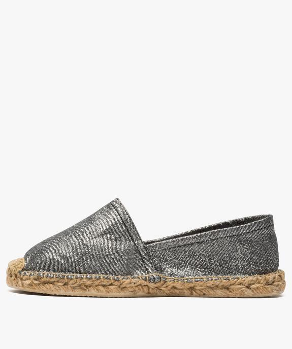 Espadrilles femme en toile pailletée vue3 - GEMO (PLAGE) - GEMO