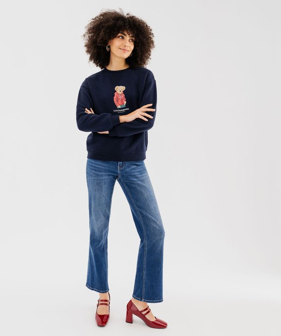 Sweat en molleton imprimé femme - LuluCastagnette vue8 - LULUCASTAGNETTE - GEMO