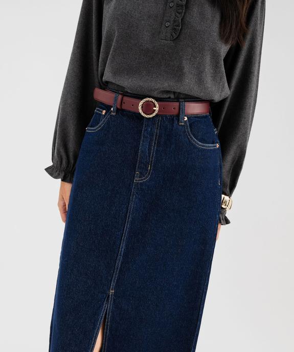 Ceinture avec boucle ronde fantaisie femme vue1 - GEMO (ACCESS) - GEMO