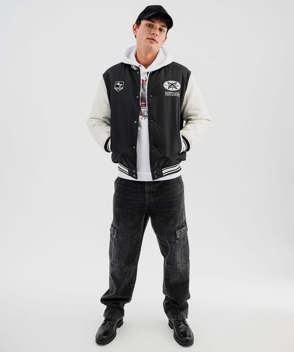 Sweat à capuche en molleton imprimé homme vue4 - GEMO (HOMME) - GEMO